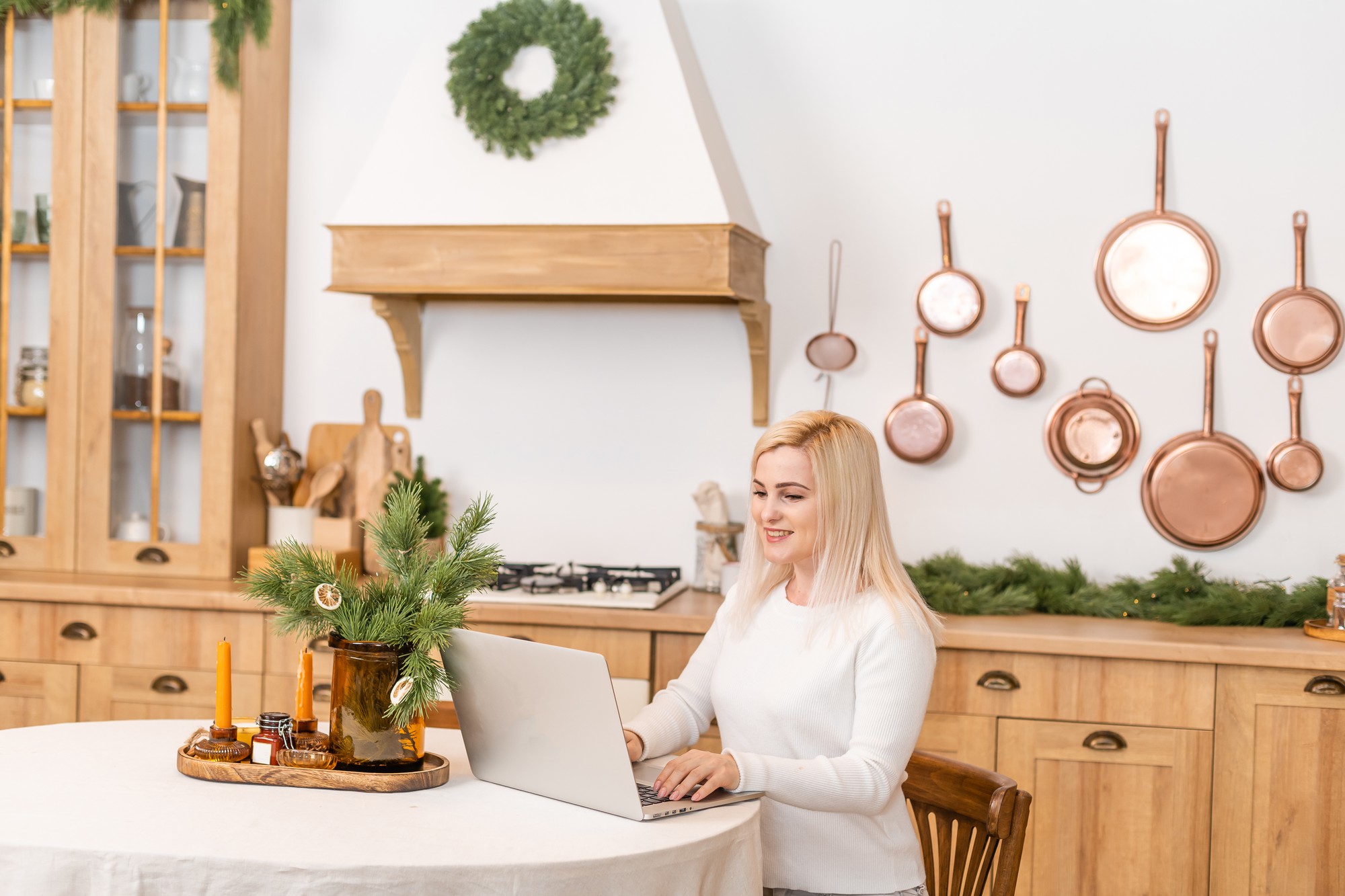 Cozy studio kitchen with natural light
